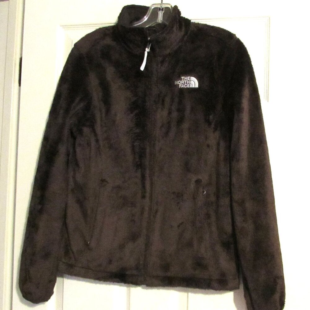 Women's THE NORTH FACE Dark Brown Furry Full Zip Jacket Size S/P